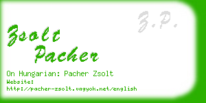 zsolt pacher business card